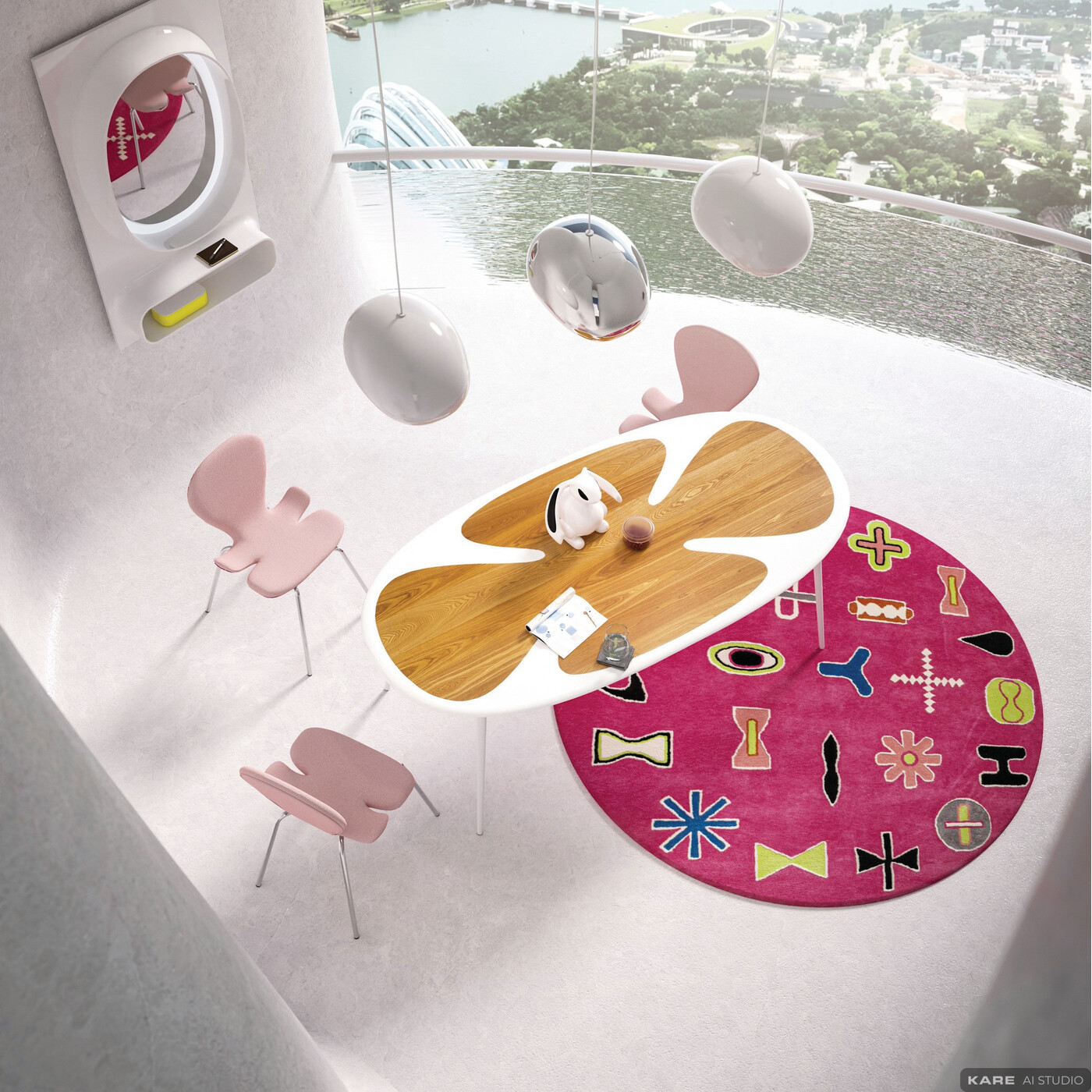 Ковер  KARE x Karim Rashid Glyph Ø200cm от KARE Design