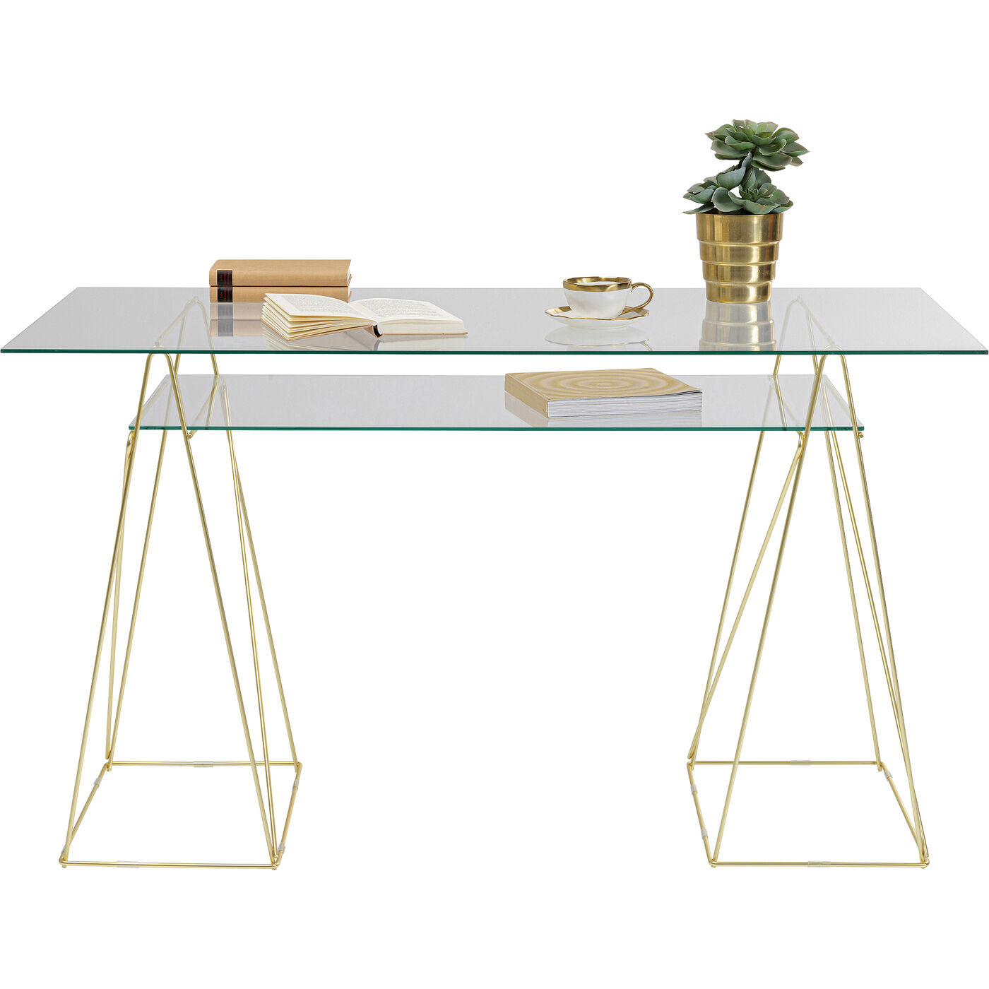 Стол Polar Brass matt 31x49 см (2 шт) от KARE Design