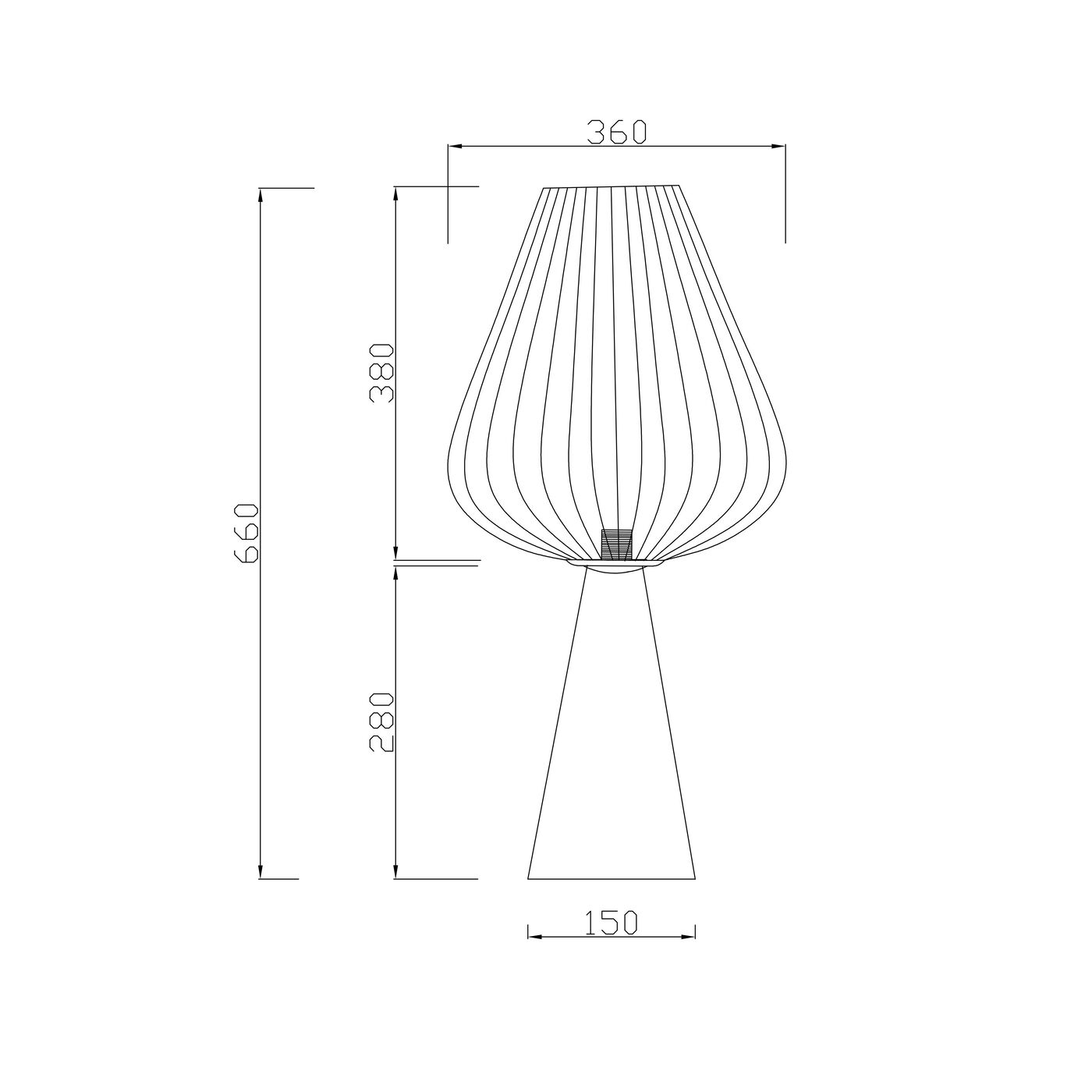 Светильник настольный Goblet Orange 66cm от KARE Design
