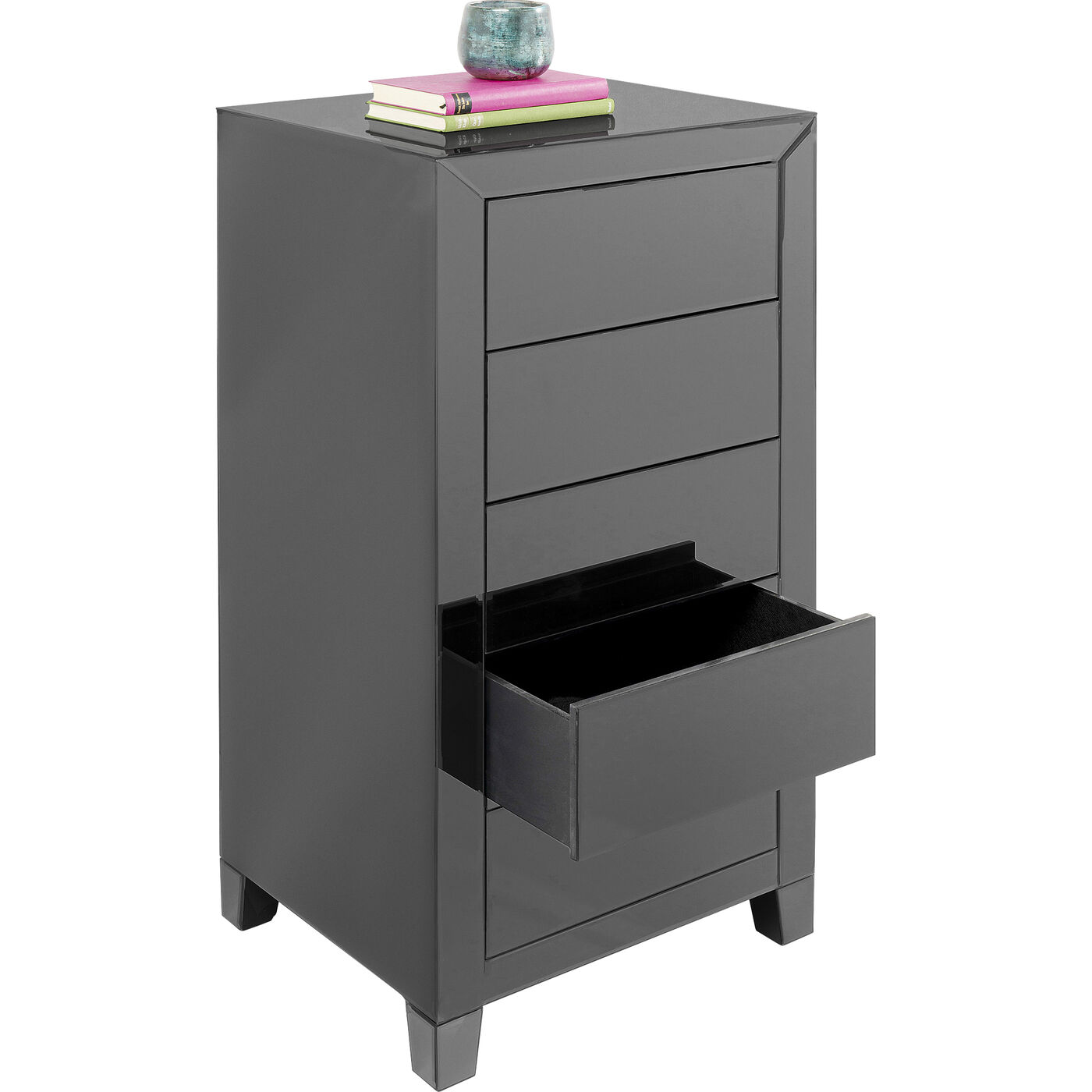 Комод высокий с 5 ящиками Luxury Push Grey от KARE Design