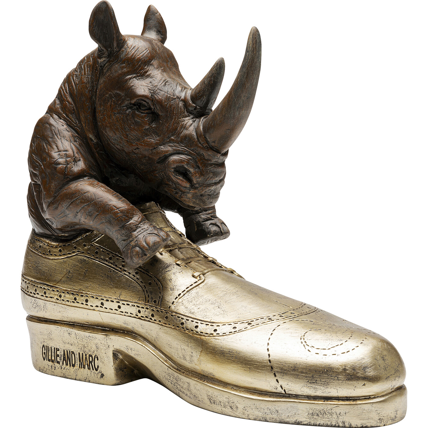 Фигура декоративная Rhino Shoe Fetish «Носорог-шопоголик» 28 см от KARE Design