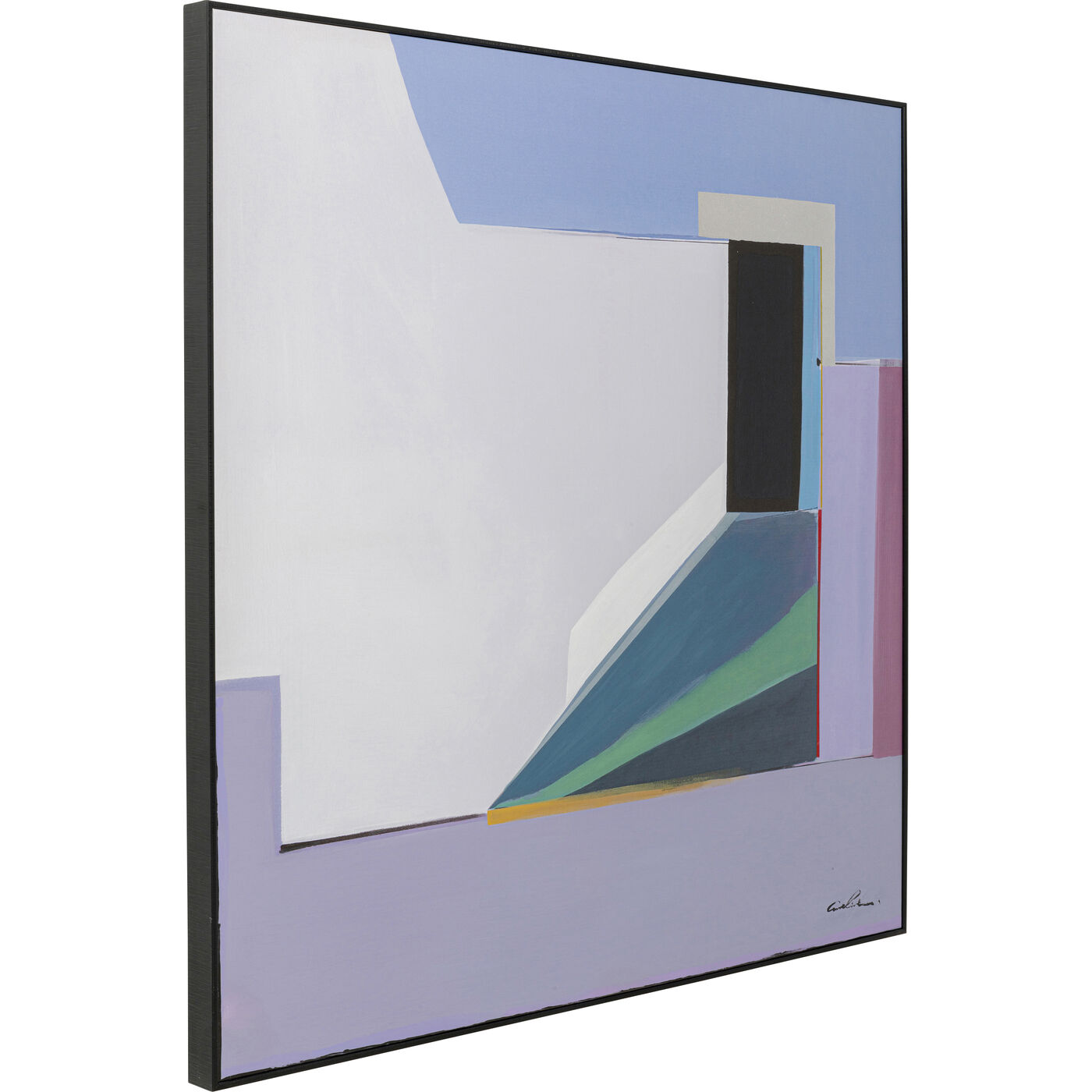 Картина в раме Abstract Shapes Purple «Абстрактные формы» 113x113 см, Фиолетовый