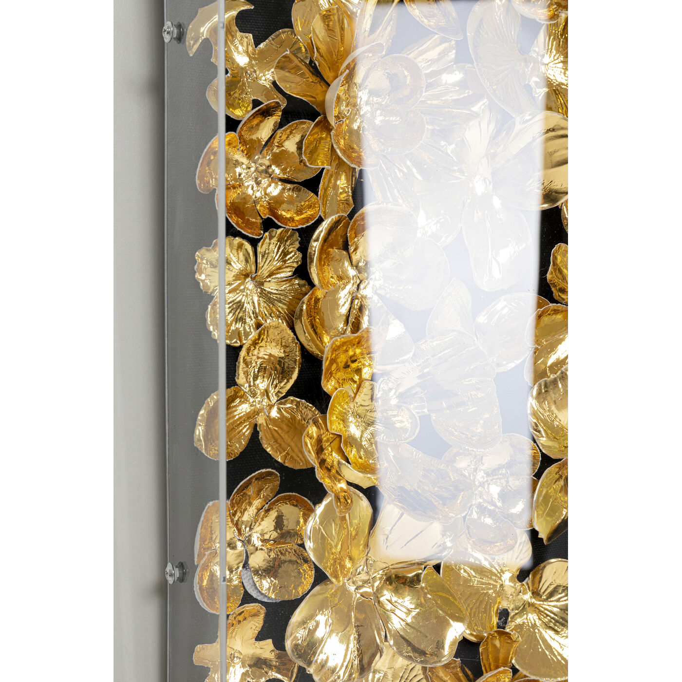 Панно настенное Gold Flower «Золотые цветы» 60x60 см от KARE Design