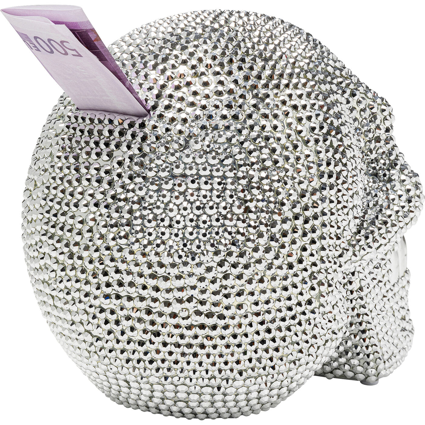 Копилка Skull Crystal «Кристальный череп», Серебряный от KARE Design