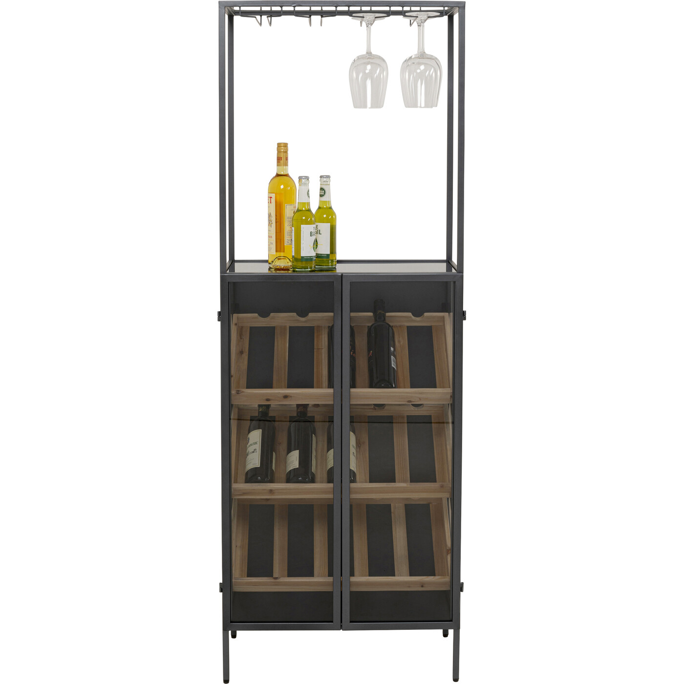 Винная полка Lisboa Bar Black 60x170cm от KARE Design