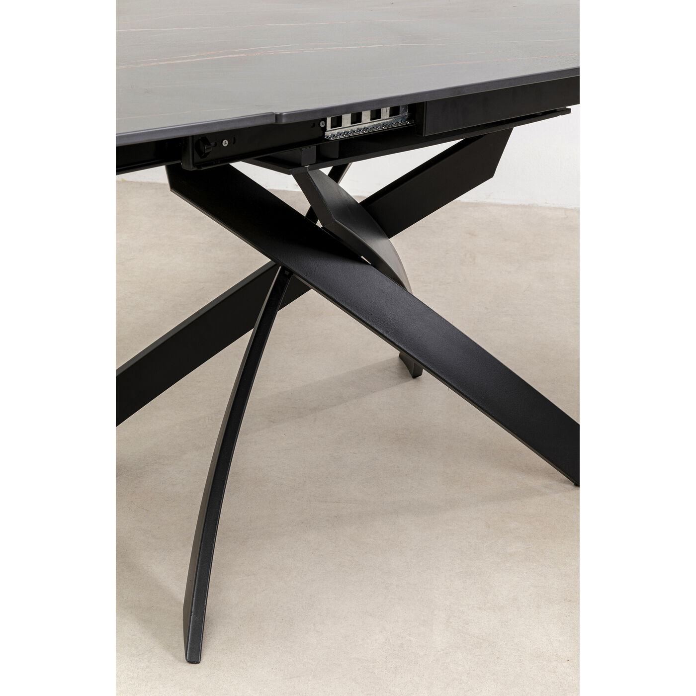 Стол раздвижной Twist Black 120(30+30)x90 см от KARE Design