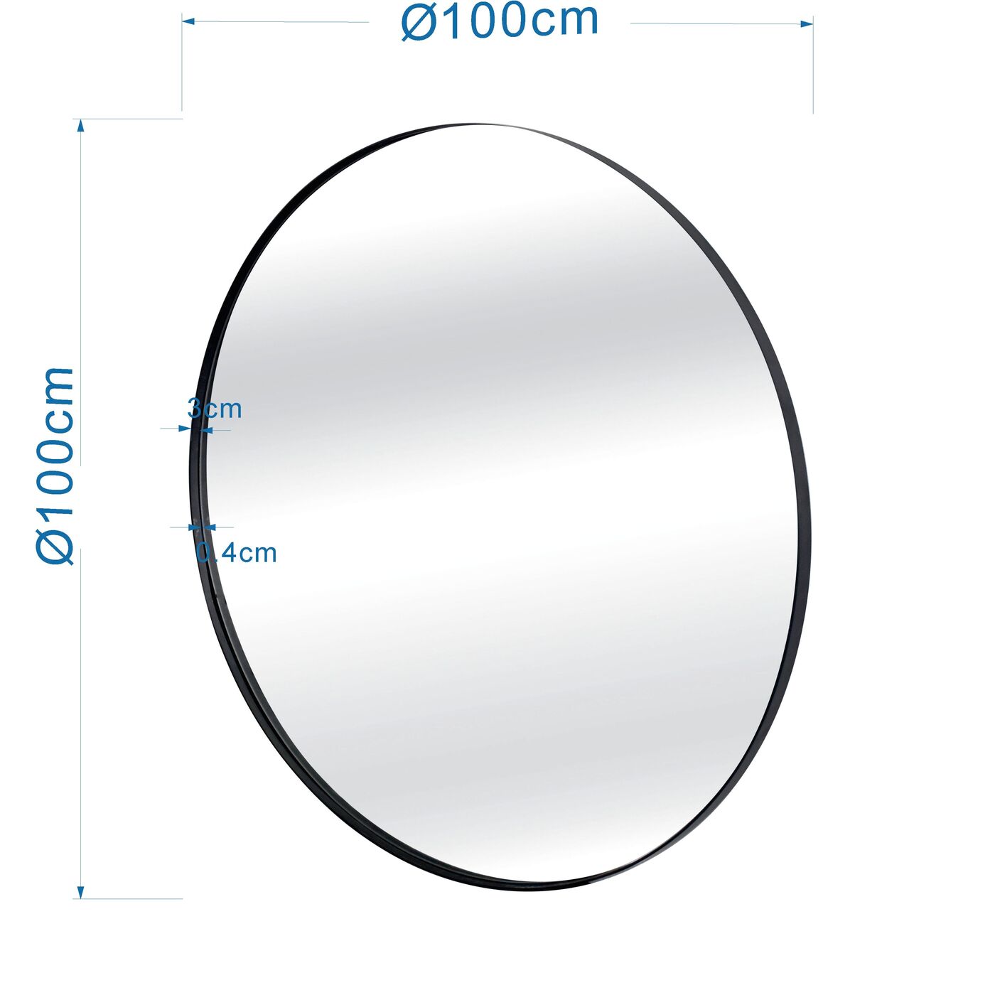 Зеркало Starlet Black Ø100cm от KARE Design