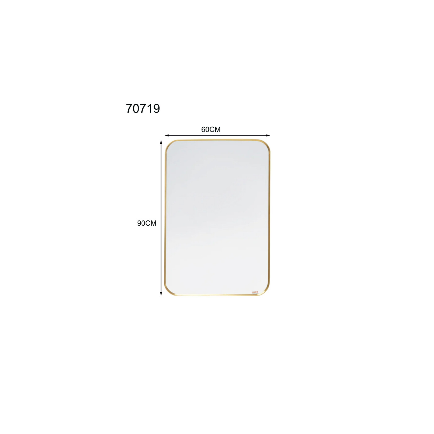 Зеркало настенное Simply Brass 60x90cm от KARE Design