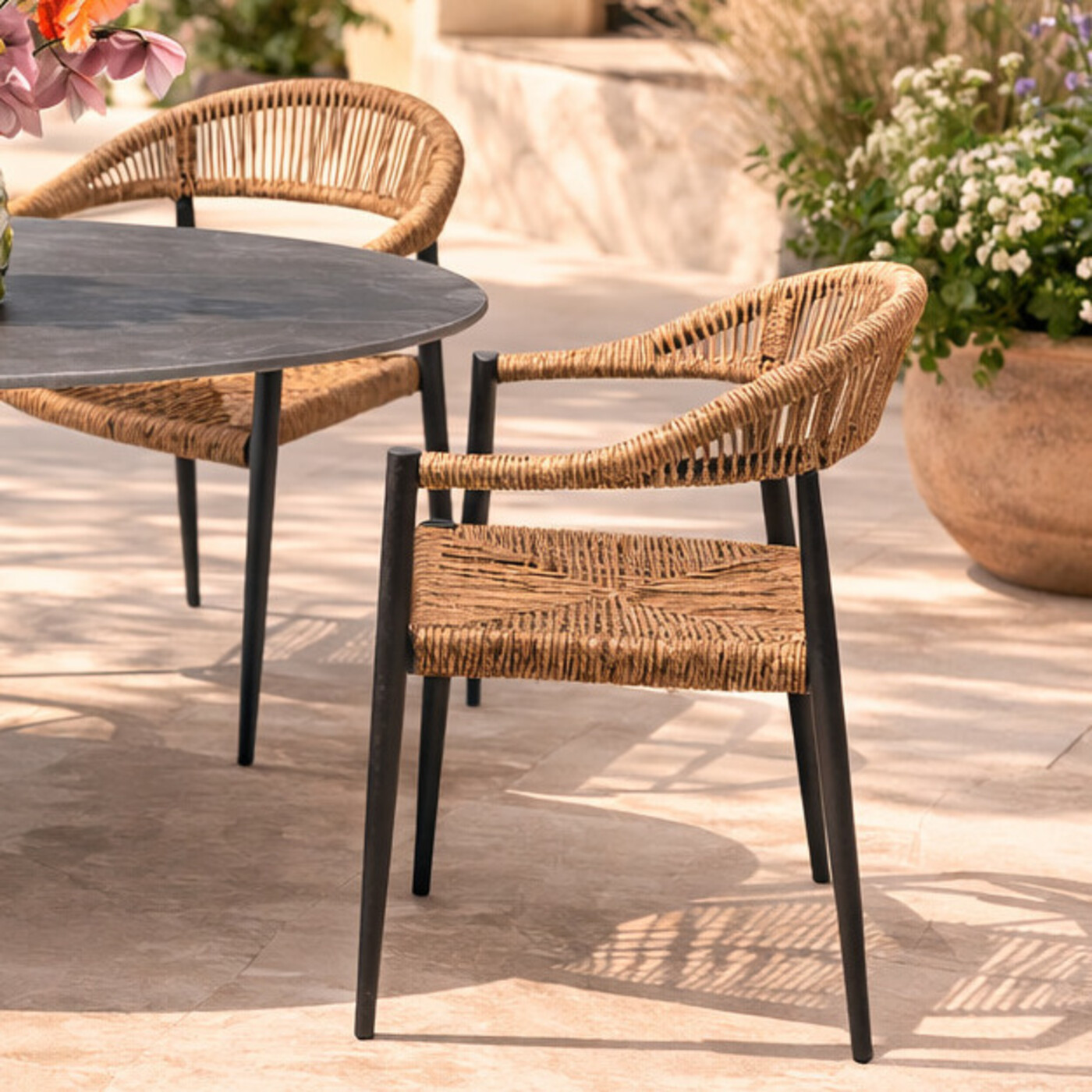 Стул с подлокотниками Cala Pi Beige от KARE Design