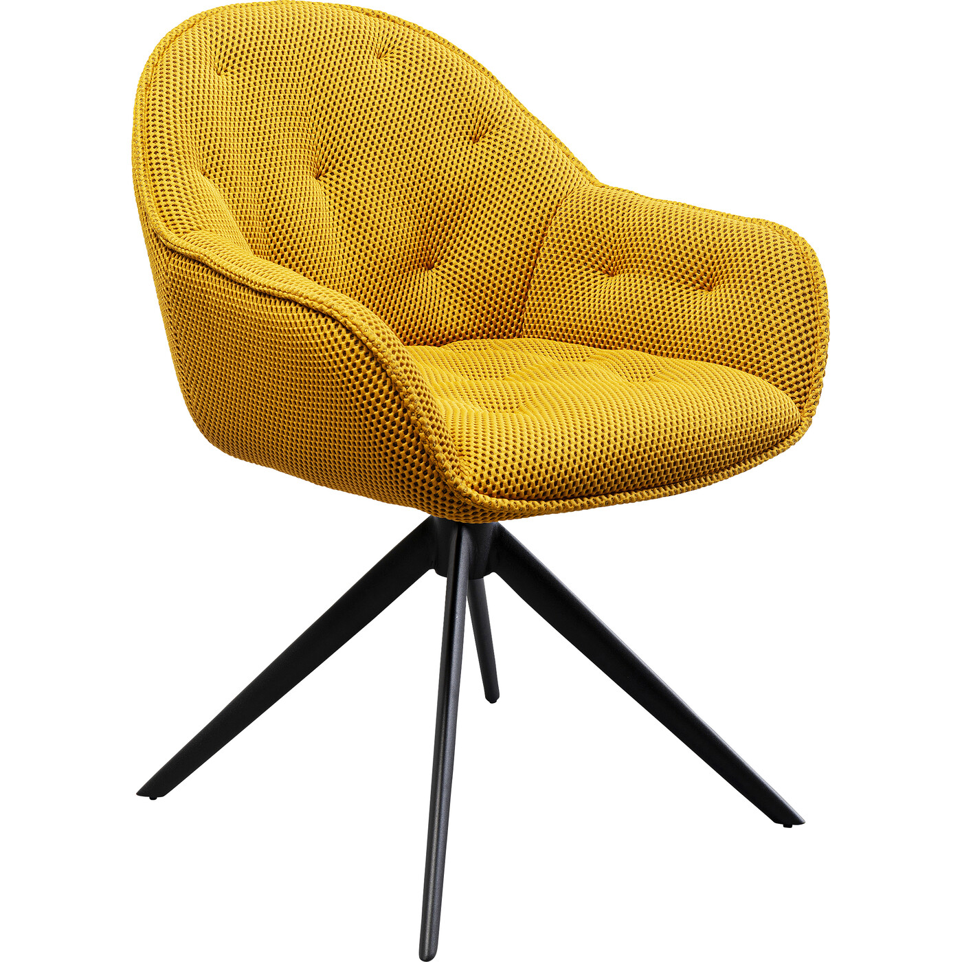 Стул вращающийся Carlito Mesh Yellow от KARE Design