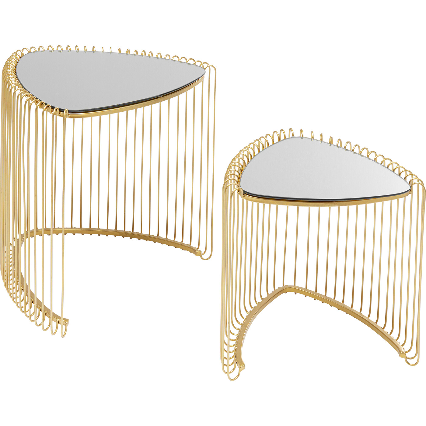 Стол приставной Wire Triangle Gold (2 шт) от KARE Design