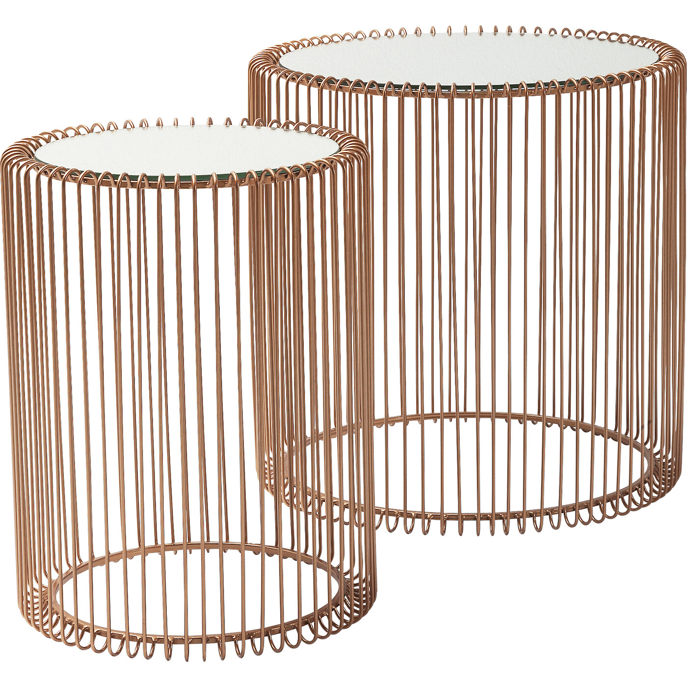 Стол приставной Wire Copper Ø44 см (2 шт) от KARE Design