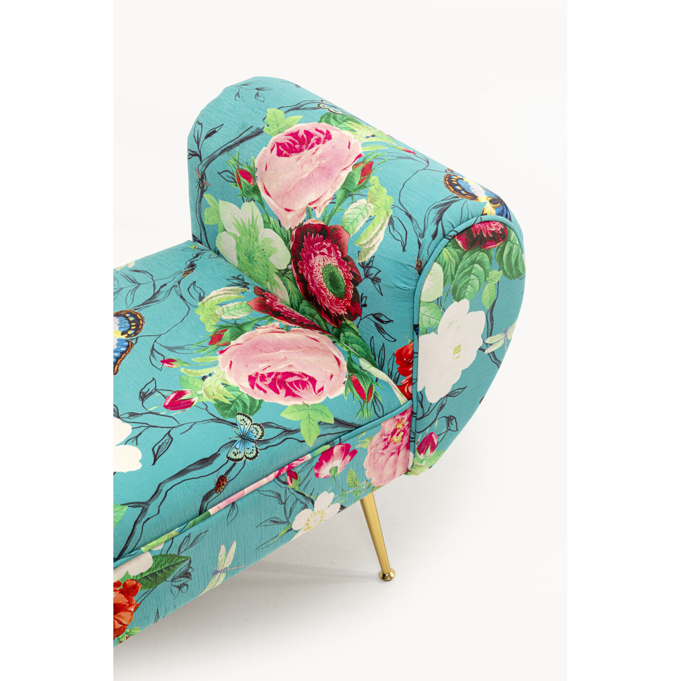Скамья Trono Flower Fever Blue 140cm от KARE Design