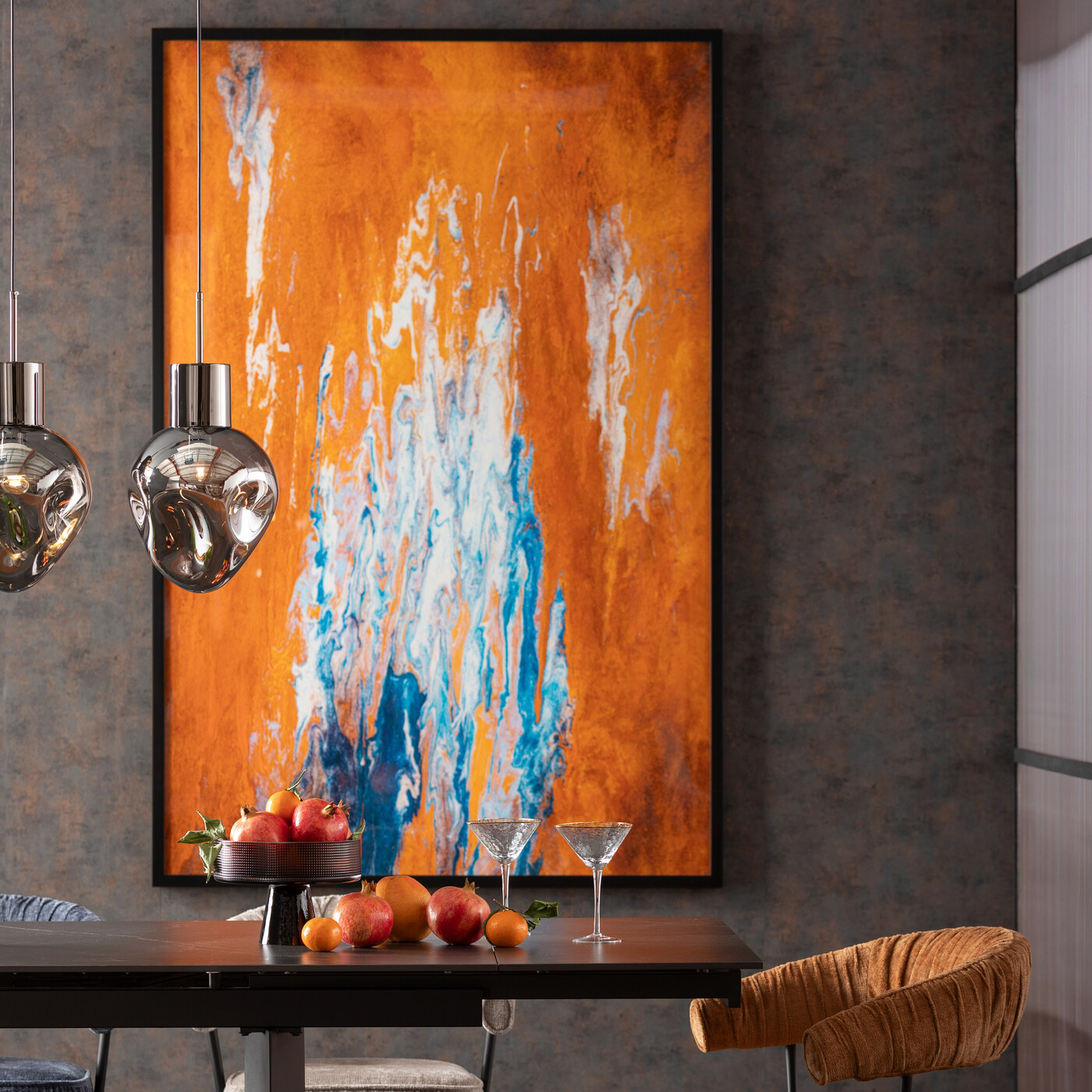 Картина в раме Artistas Orange «Абстракция» 120x180 см, Оранжевый от KARE Design