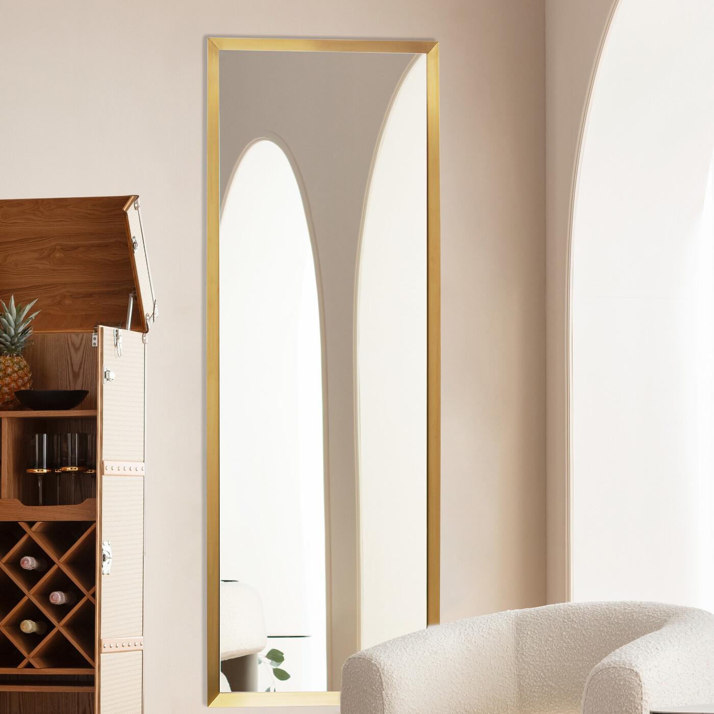 Зеркало настенное Arezzo Brass 70x200 см от KARE Design
