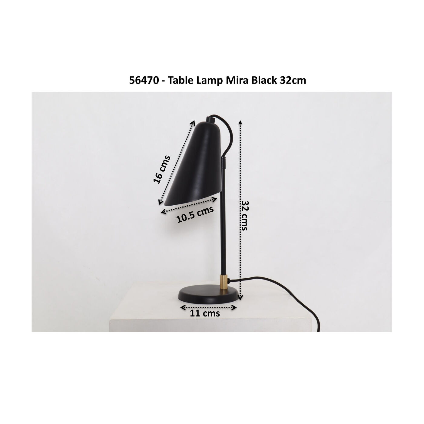 Светильник настольный Mira Black 32cm от KARE Design