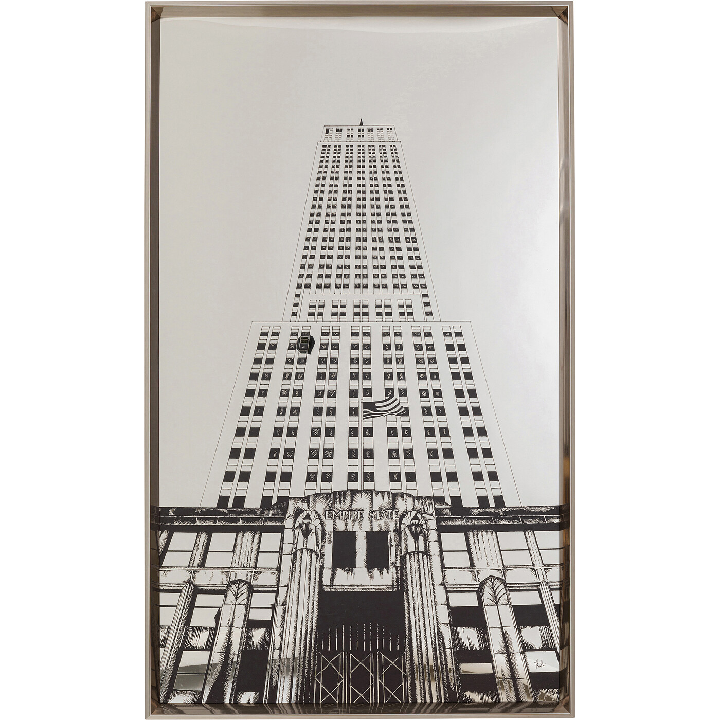 Картина в раме Empire State Mirror «Эмпайр Стейт Билдинг» 77x130 см от KARE Design