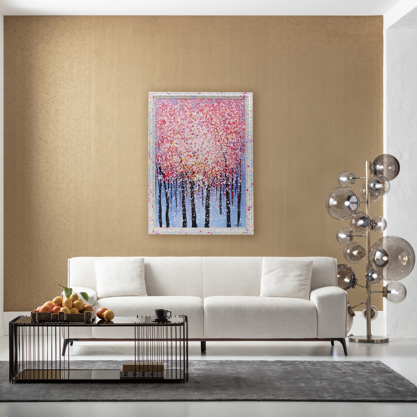 Картина в раме Blooming Avenue «Берёзовая аллея» 150x100 см от KARE Design