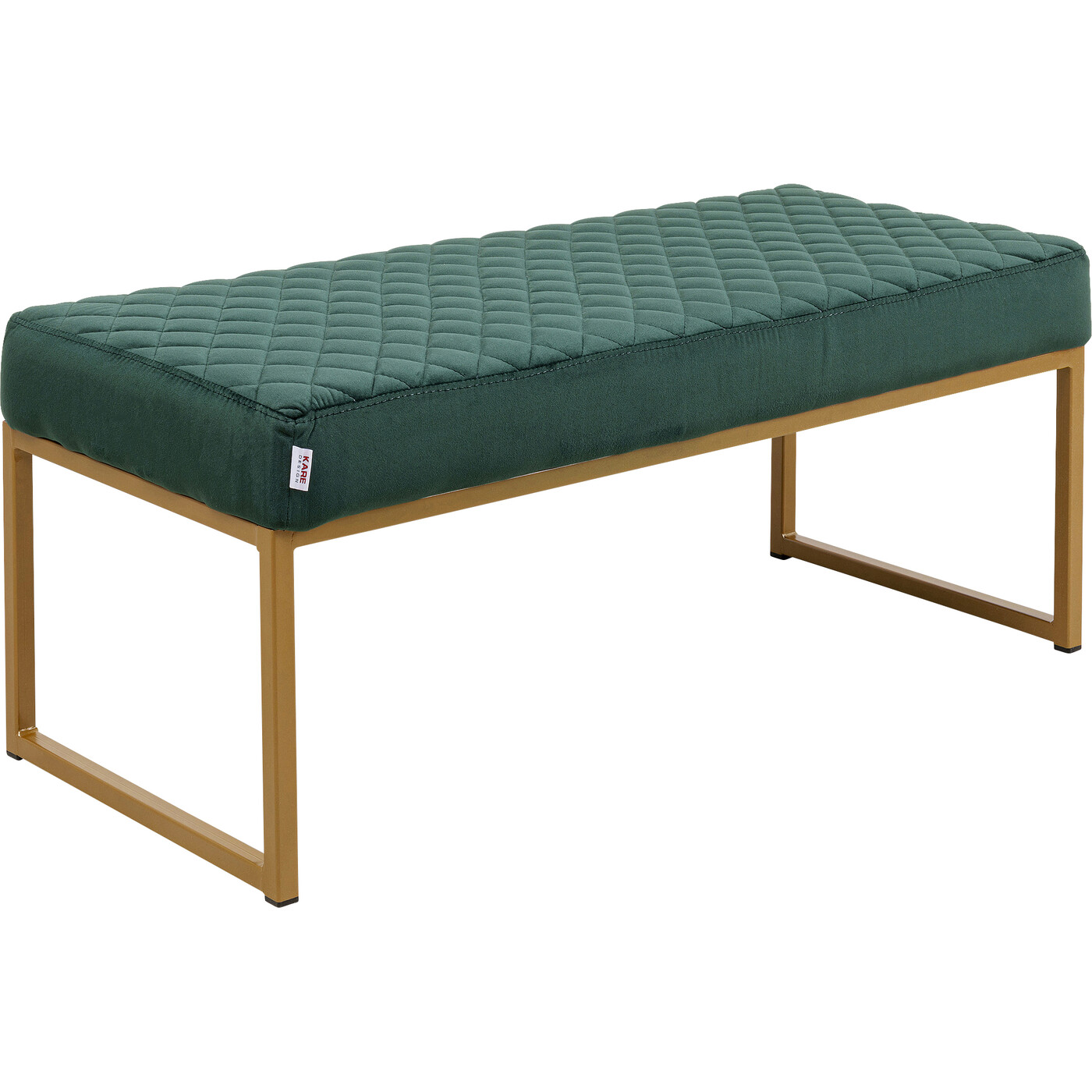 Скамья Smart Dark Green Brass 90x40 см от KARE Design