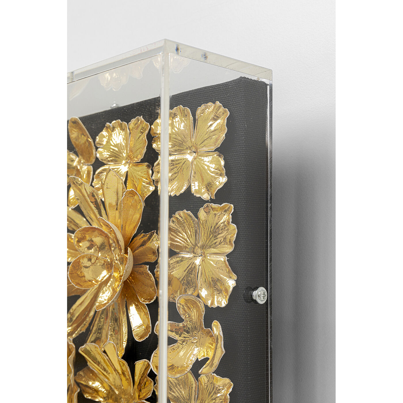 Панно настенное Gold Flower «Золотые цветы» 80x80 см