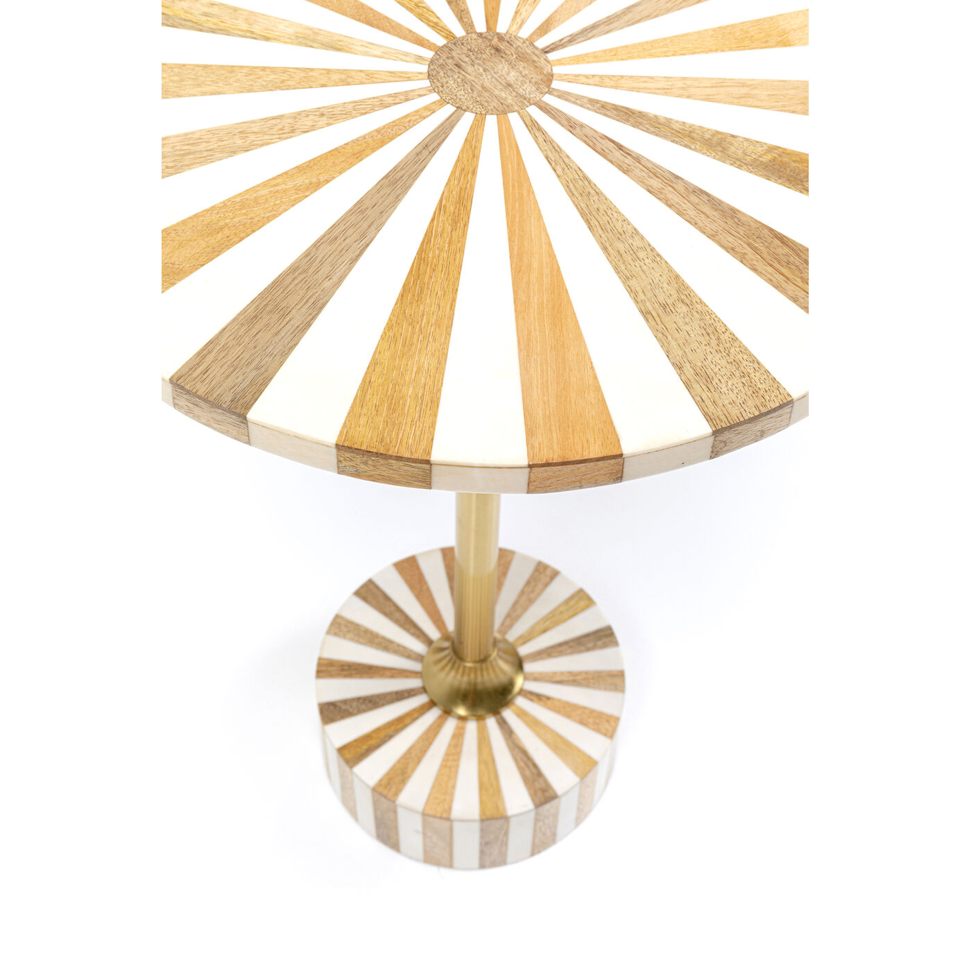 Стол приставной Domero Cirque Gold White Ø40 см от KARE Design