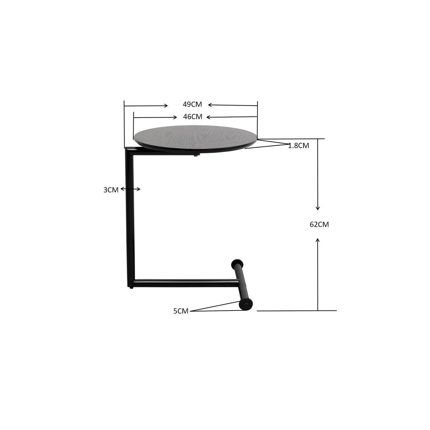 Стол приставной Easy Living Wood Ø46 см от KARE Design