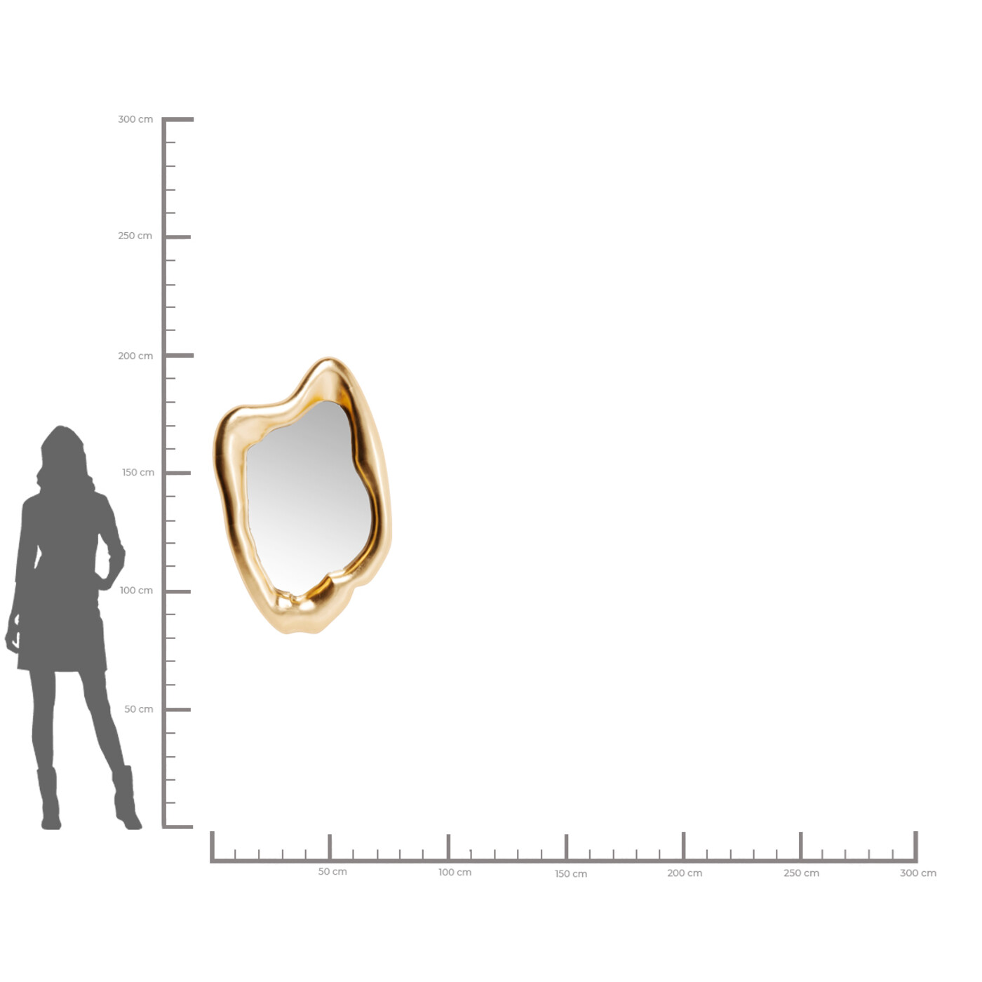 Зеркало Hologram Gold 117x68 см от KARE Design