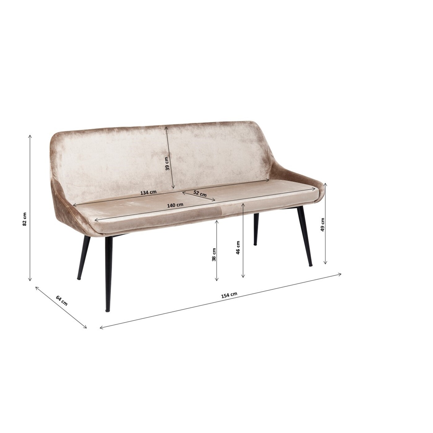 Скамья East Side 154 см от KARE Design
