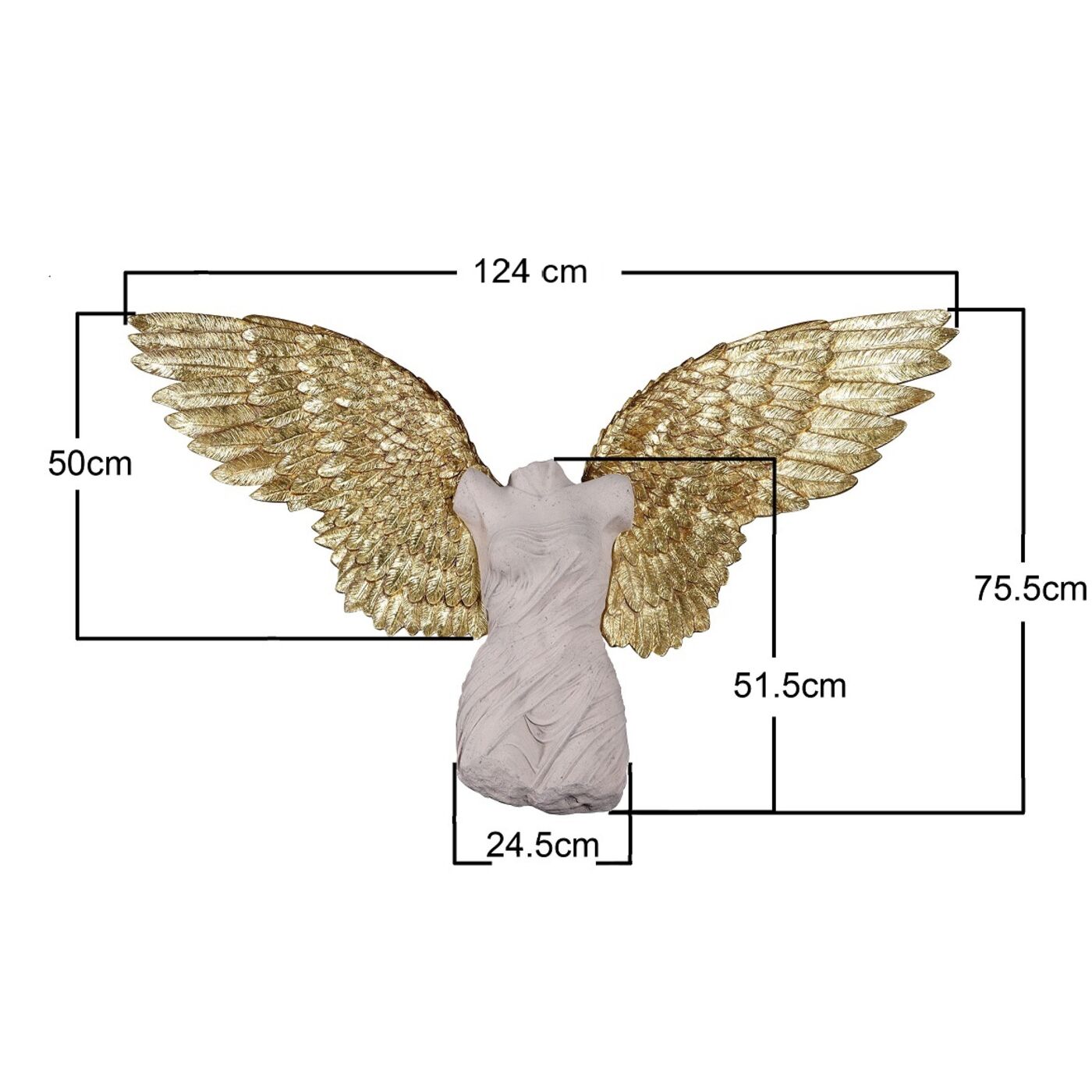 Объект настенный Gela Angel «Ангел Гела» 124x71 см от KARE Design