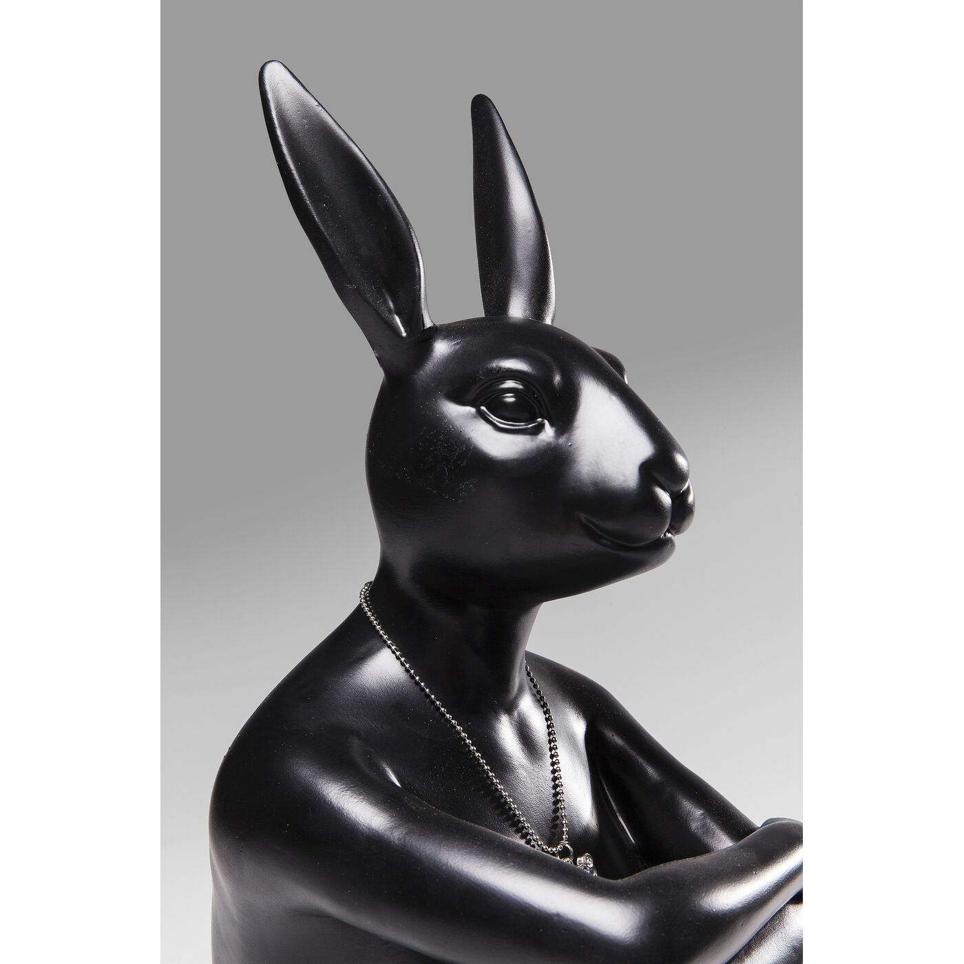 Фигура декоративная Gangster Rabbit «Кролик-гангстер», Чёрный от KARE Design