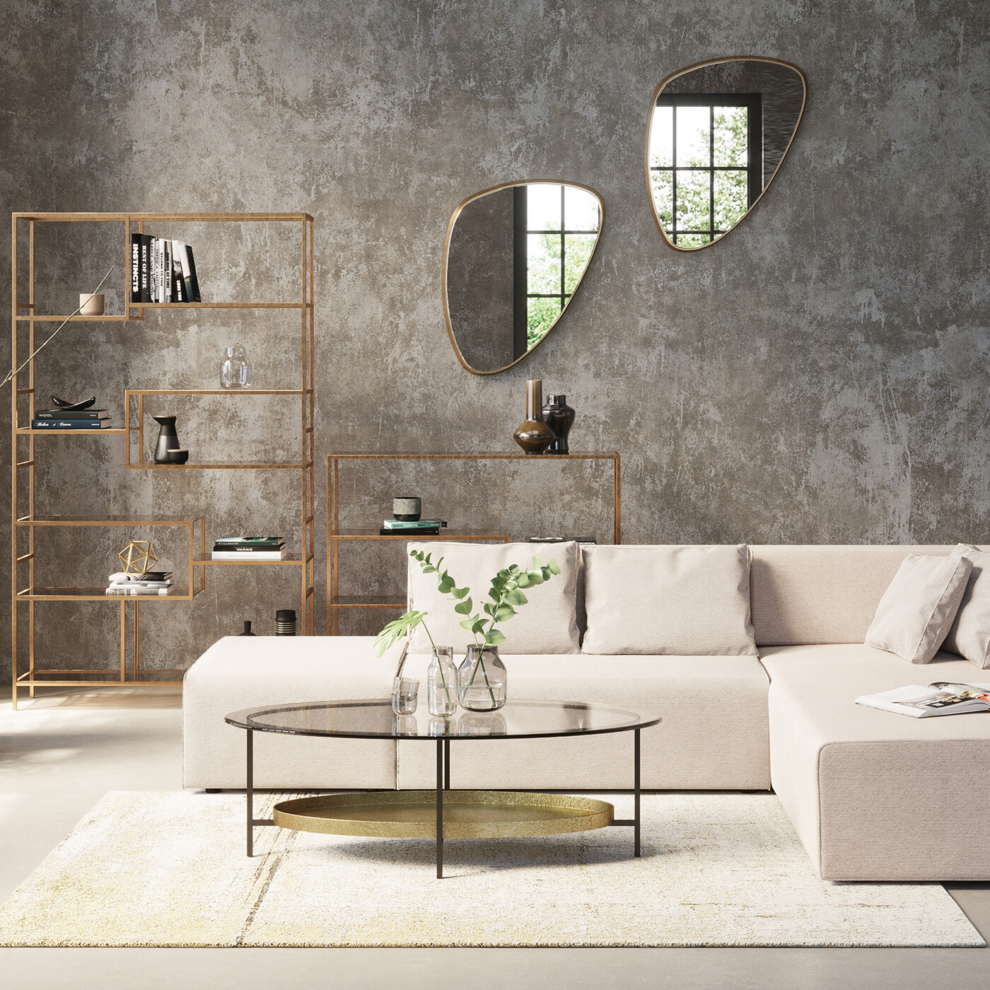 Зеркало Jetset 83x56 см от KARE Design