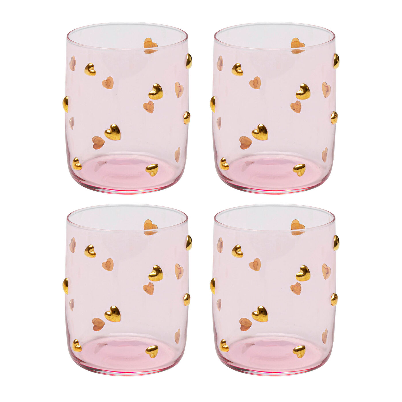 Стакан Party Hearts «Праздничные сердца» 9 см (набор из 4 шт.) от KARE Design