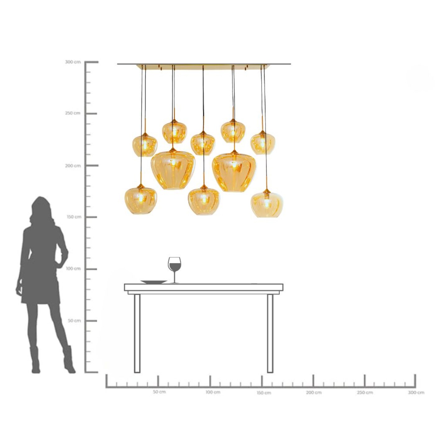 Светильник подвесной Sphere Amber 52x146cm от KARE Design