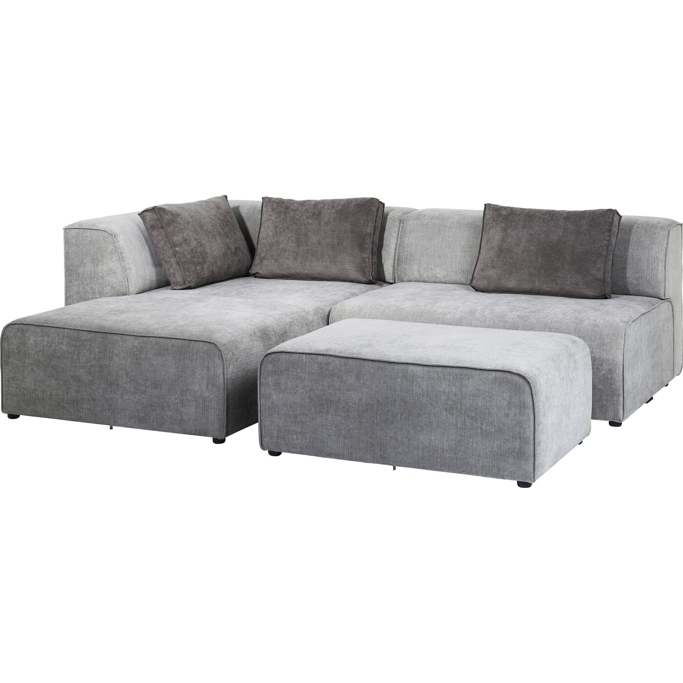 Диван угловой левосторонний Infinity Ottomane Left Grey от KARE Design