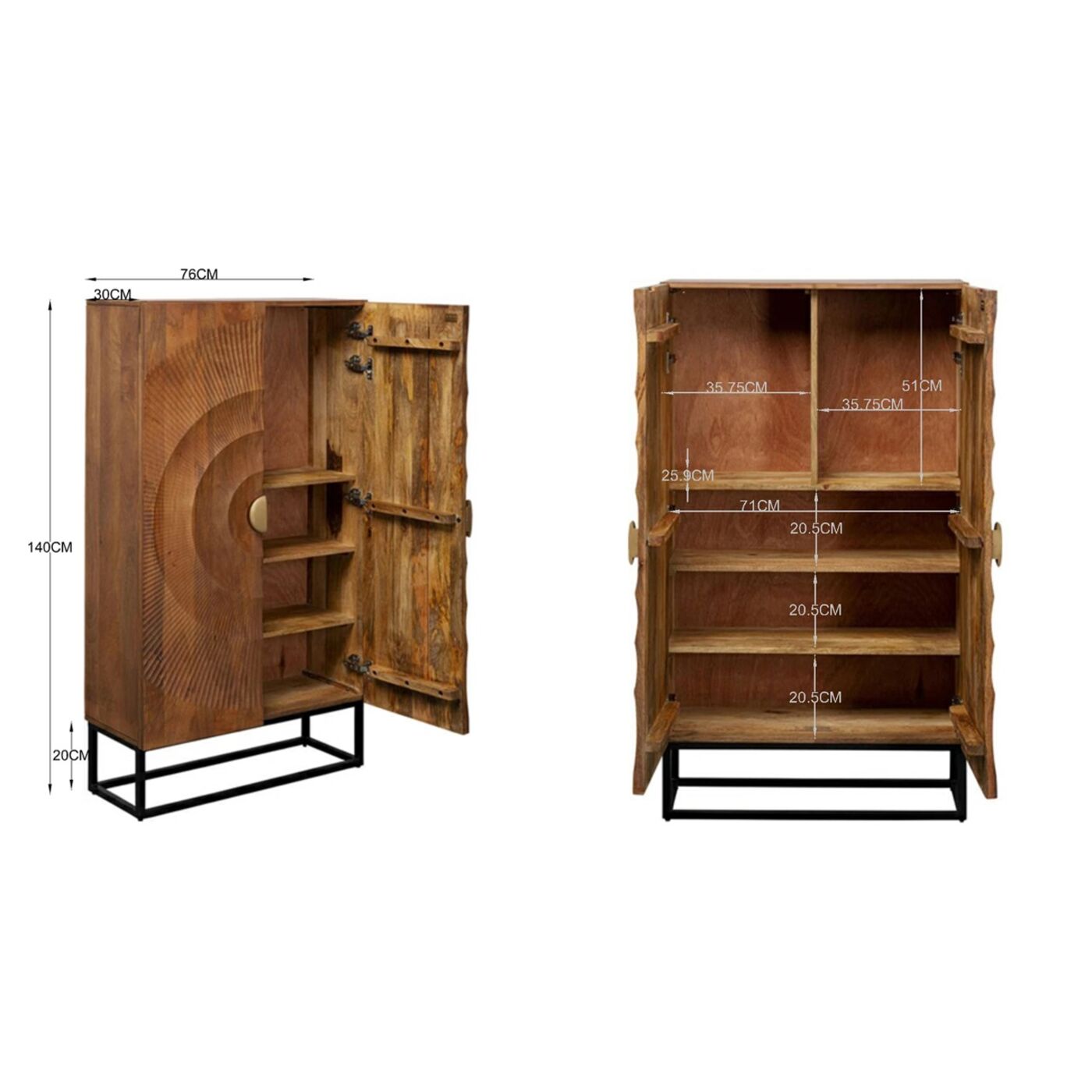 Шкаф Madeira Bright 76x140 см от KARE Design
