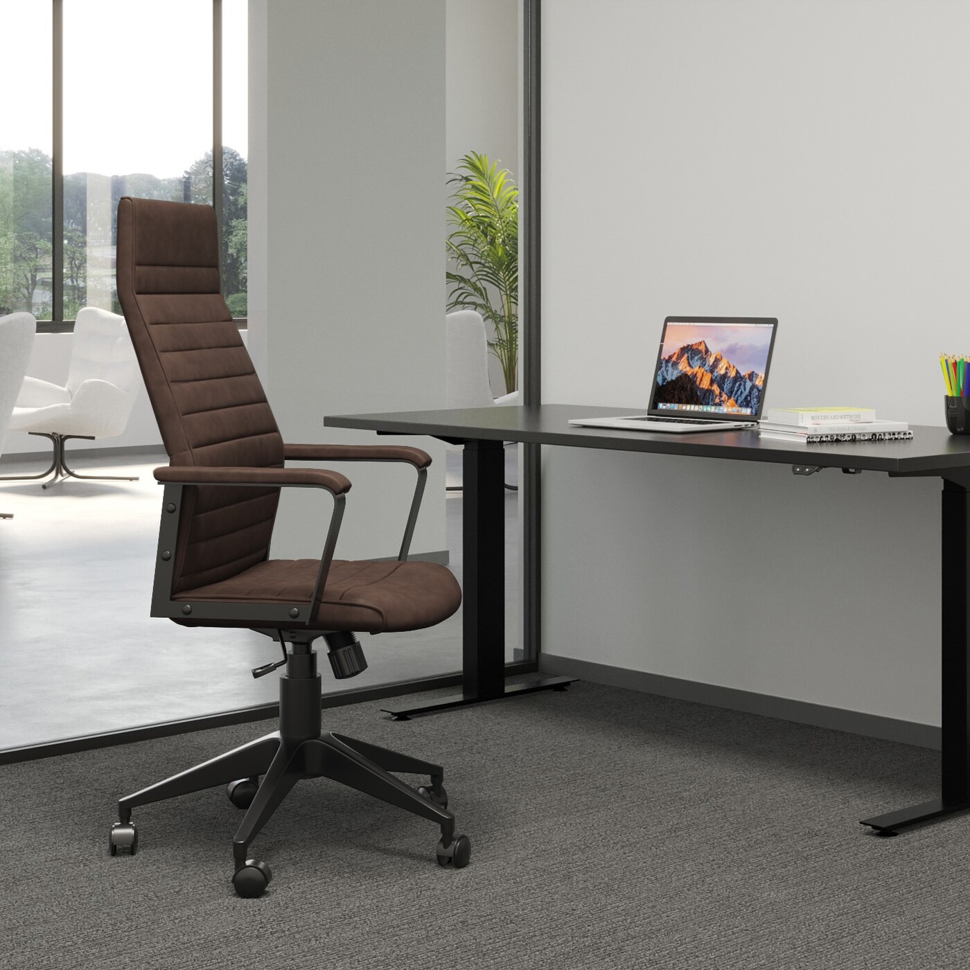 Стул офисный Labora High Brown от KARE Design