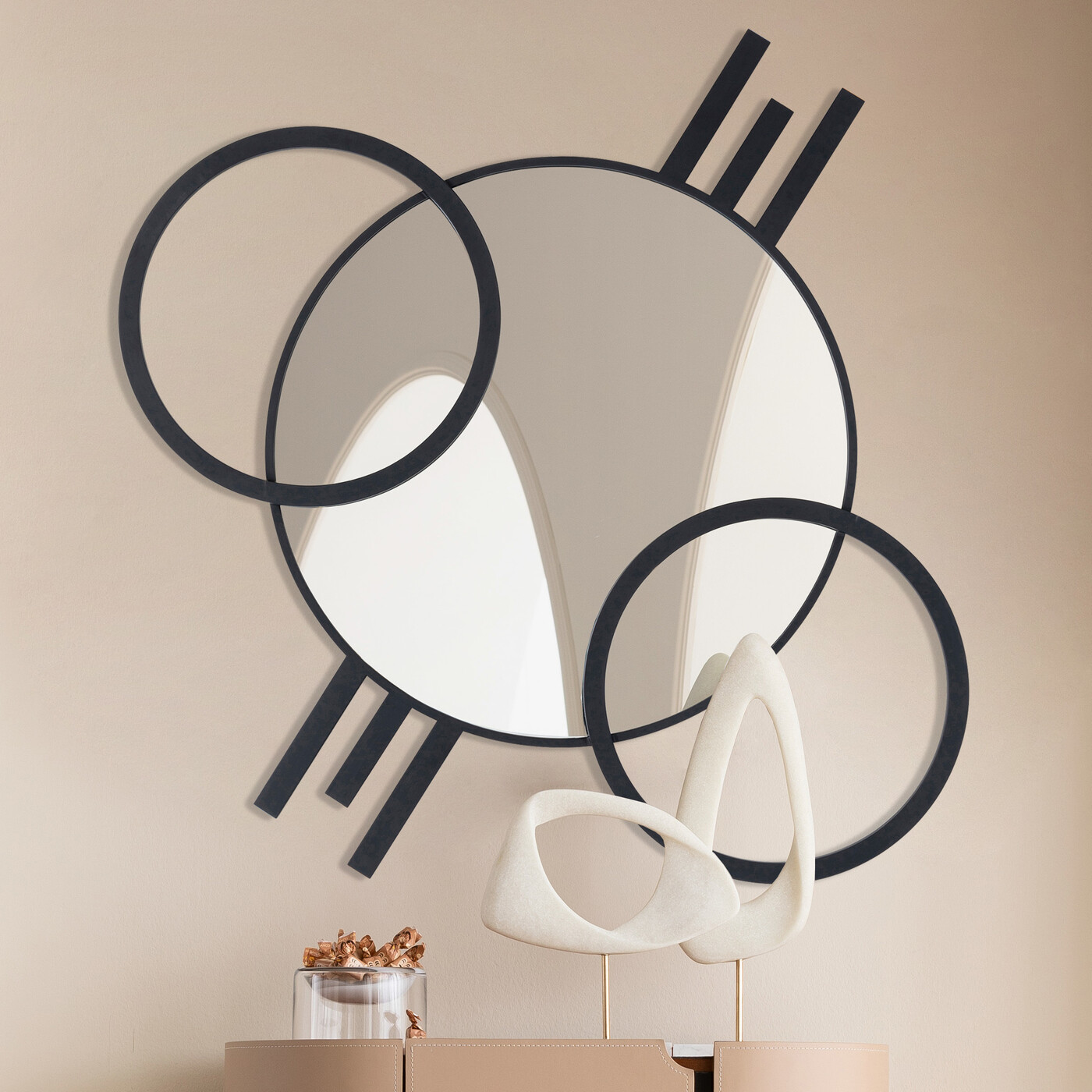 Зеркало настенное Triple Circle 124x119 см от KARE Design