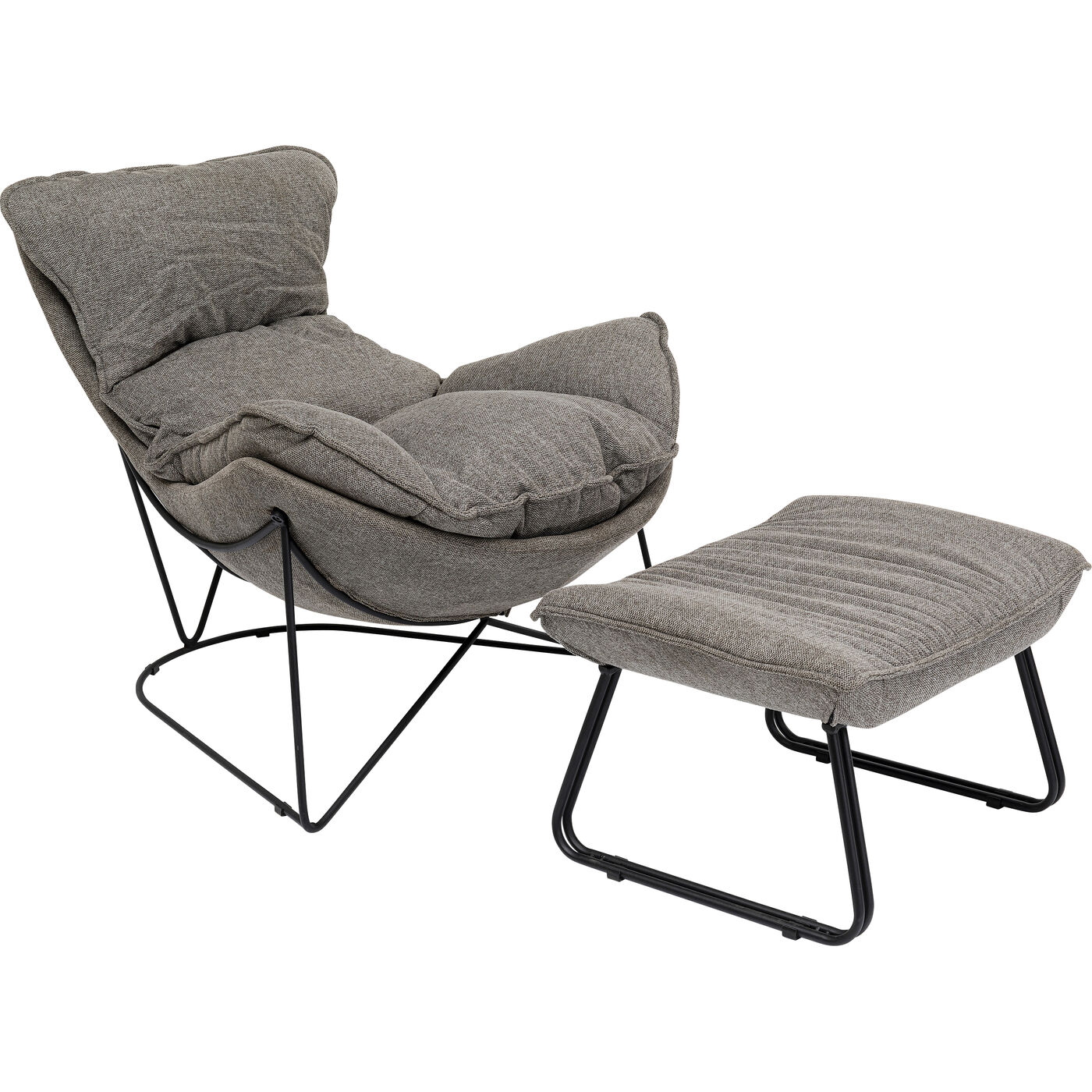 Кресло с подставкой для ног Snuggle Grey (2 шт) от KARE Design