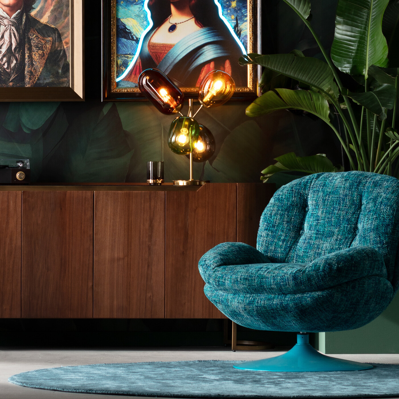 Кресло вращающееся Cosy Blue от KARE Design