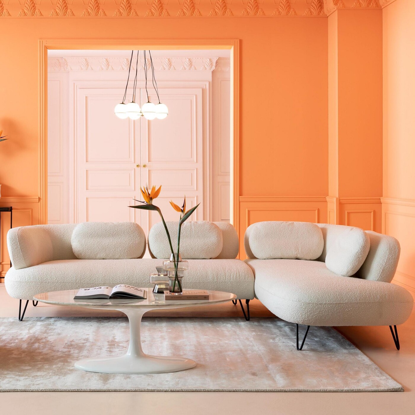 Диван угловой Peppo White 286 см от KARE Design