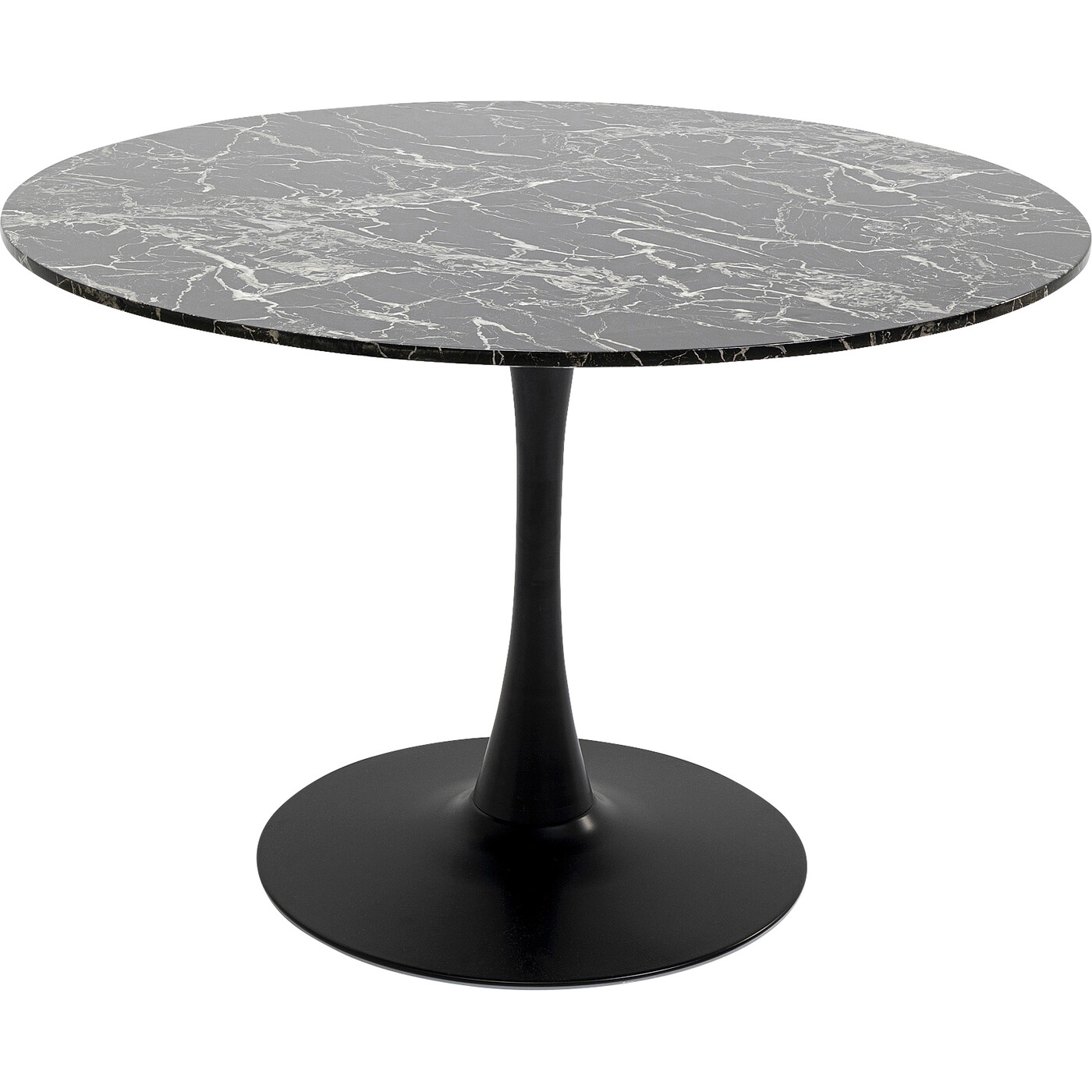 Стол Schickeria Marbleprint Black Ø110 см от KARE Design