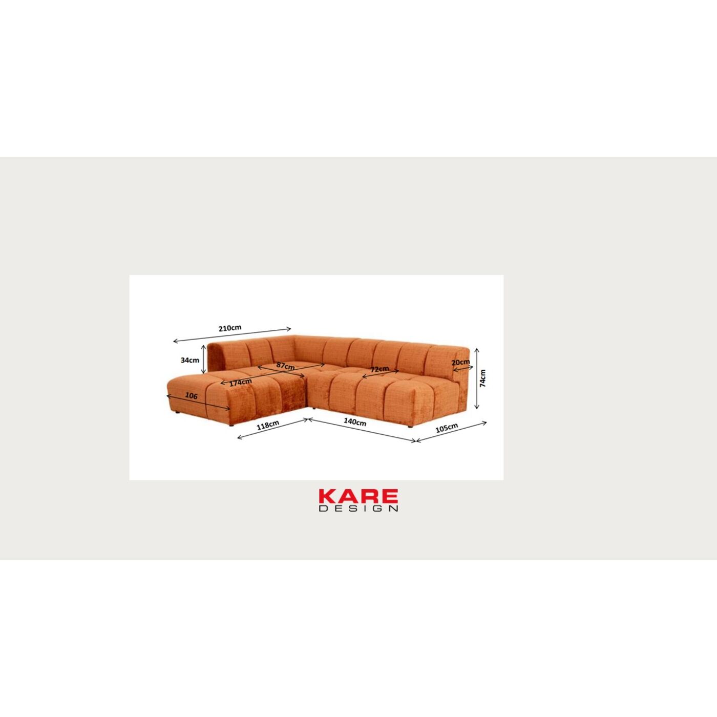 Диван угловой левосторонний Belami Velvet Dark Green Left 265 см от KARE Design