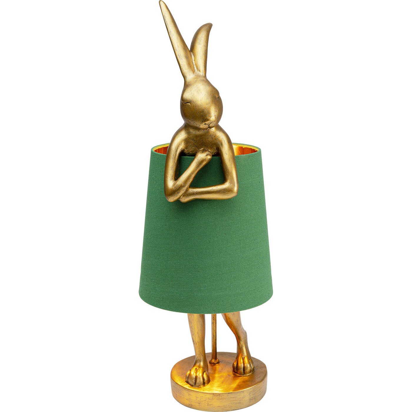Светильник настольный Animal Rabbit Gold/Green 68 см от KARE Design