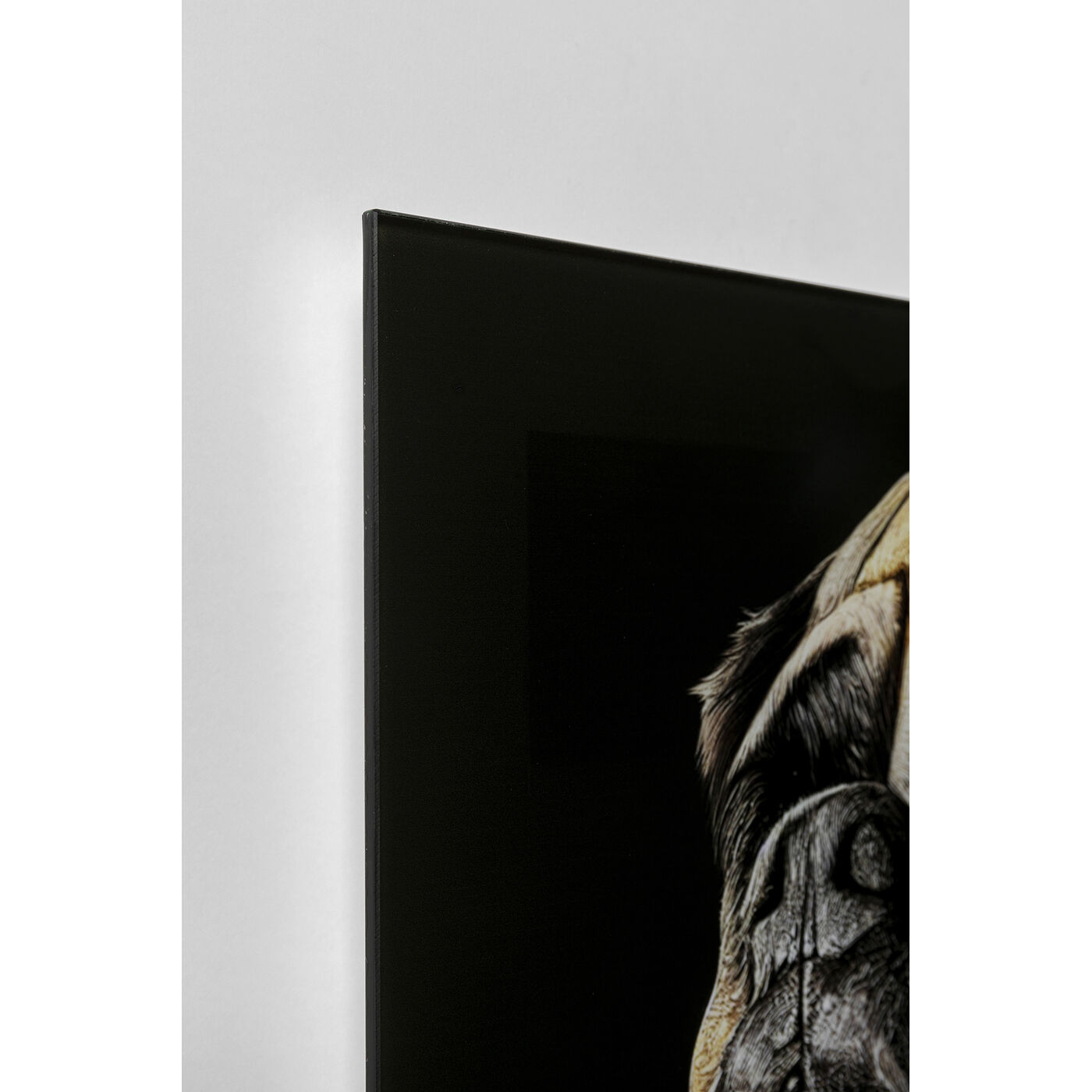 Картина стеклянная King Pug «Мопс-король» 40x60 см от KARE Design