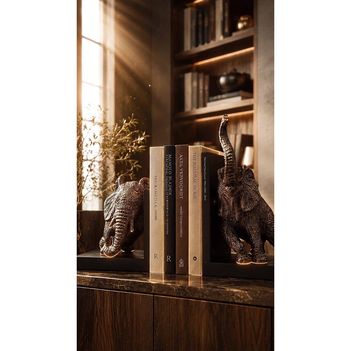 Держатель для книг Elephants «Два слона» 42 см (2 шт) от KARE Design