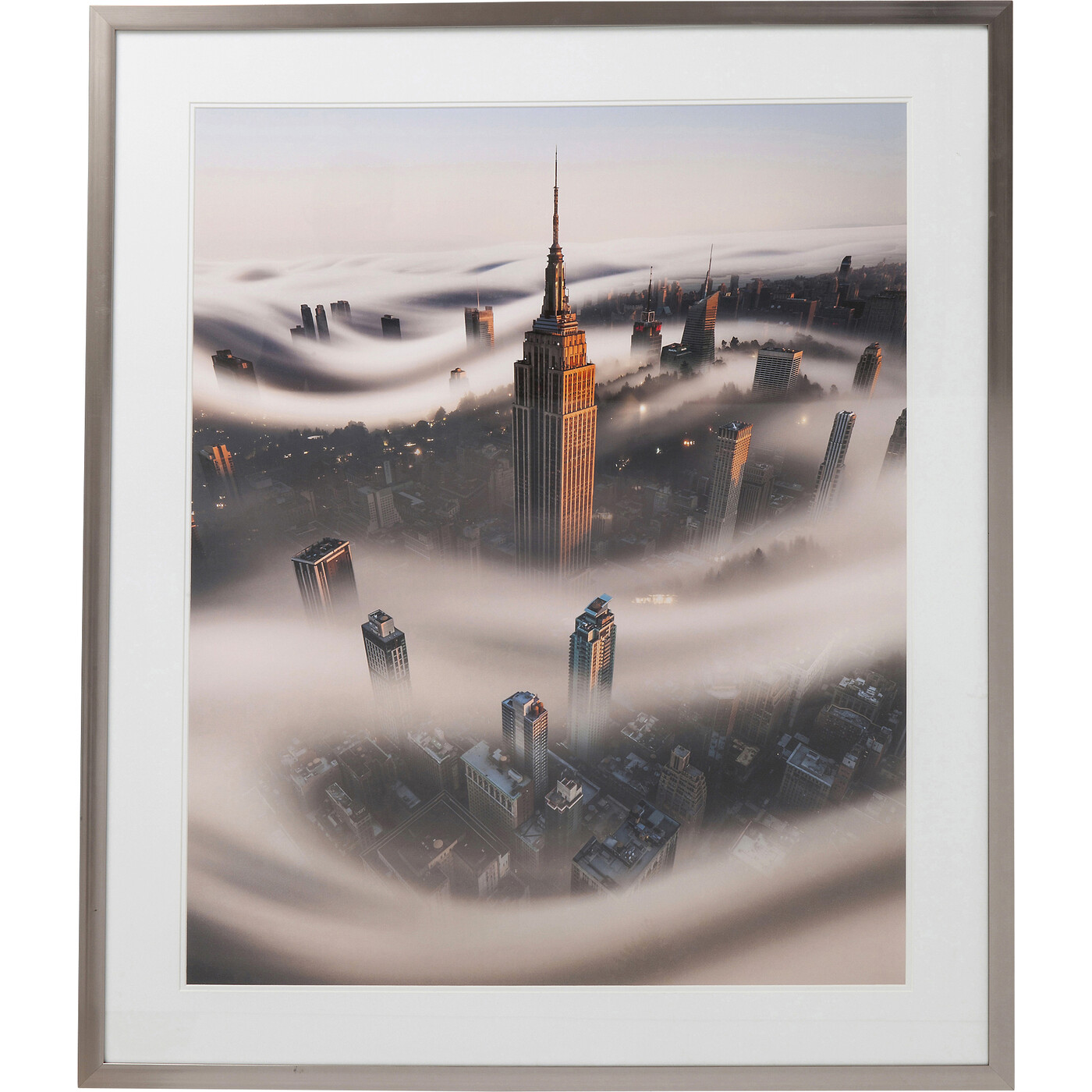 Картина в раме NY Storm «Нью-Йорк в тумане» 90x100 см от KARE Design