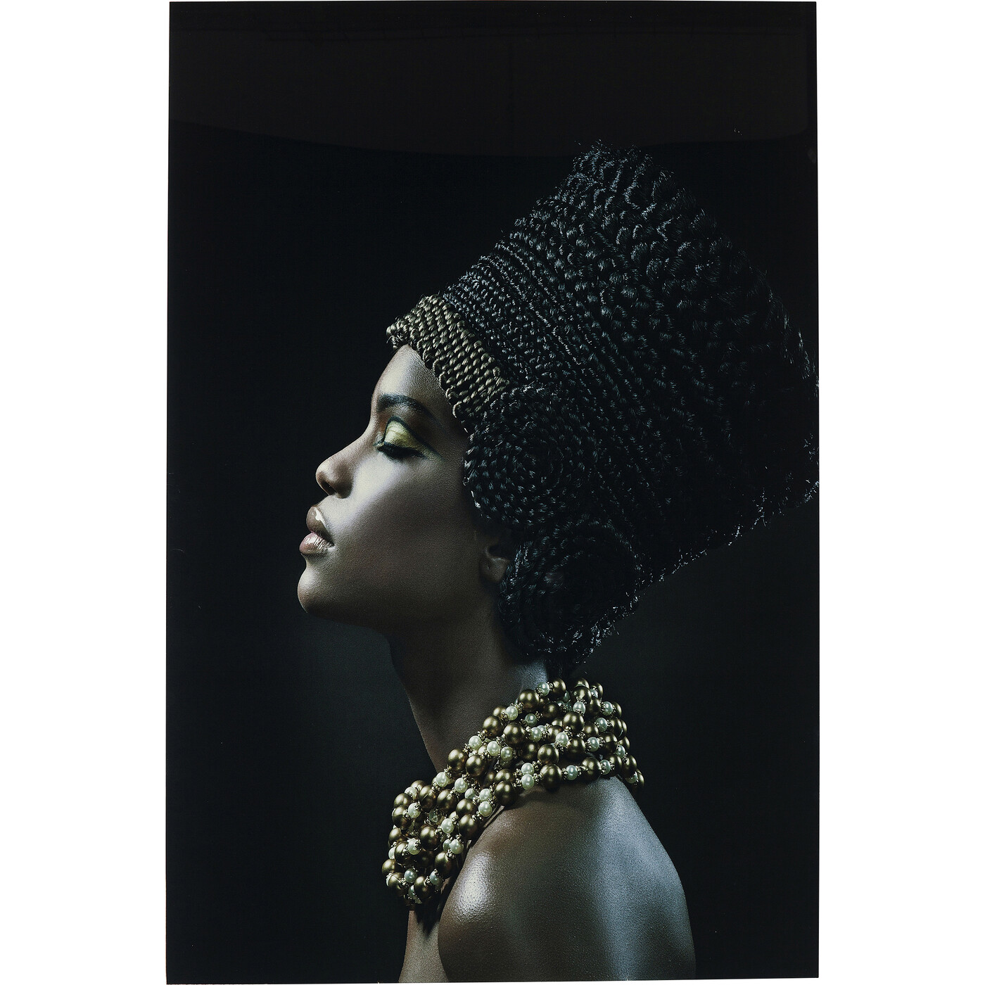 Картина стеклянная Royal Headdress Profile «Женский профиль» 100x150 см от KARE Design