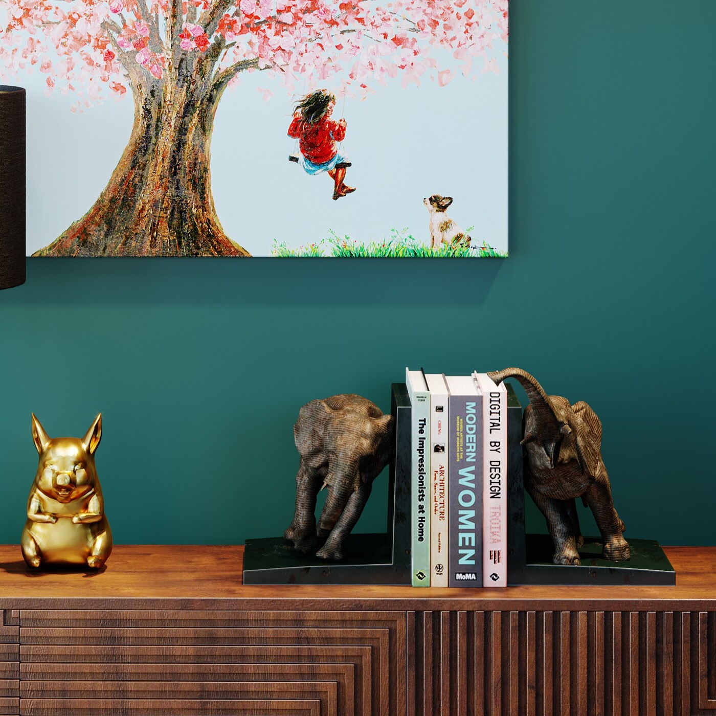 Держатель для книг Elephants «Два слона» 42 см (2 шт) от KARE Design