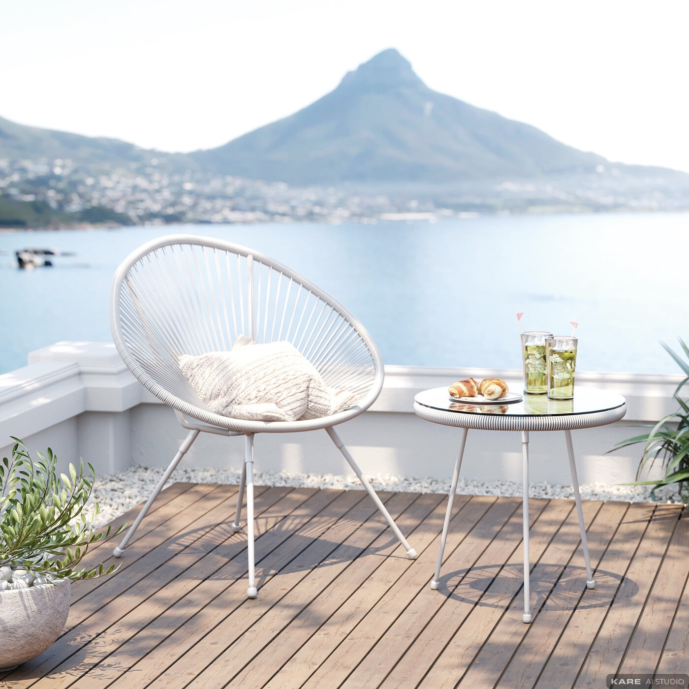 Стол приставной Acapulco White от KARE Design