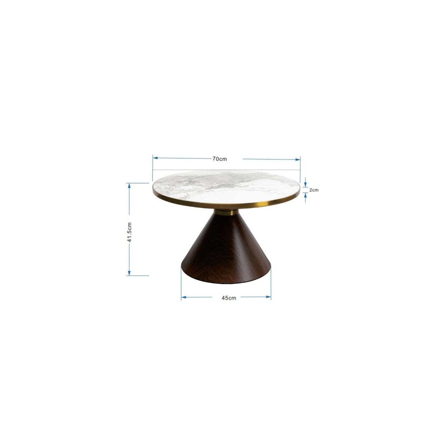 Стол кофейный Cono Marble Ø70 см от KARE Design